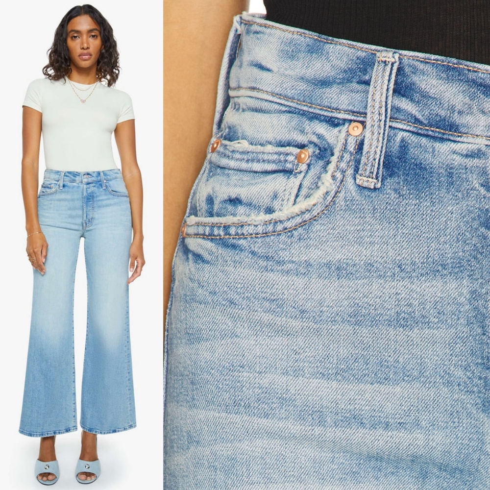 NWT Mother Denim The Tomcat Roller Jean 27 Petite Lil I Confess Jeans Wide Leg - Picture 3 of 16